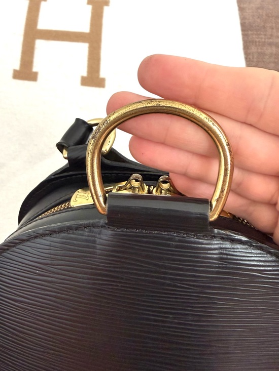 Authentic Louis Vuitton Mabillon back pack black Epi leather M52232 main image 7